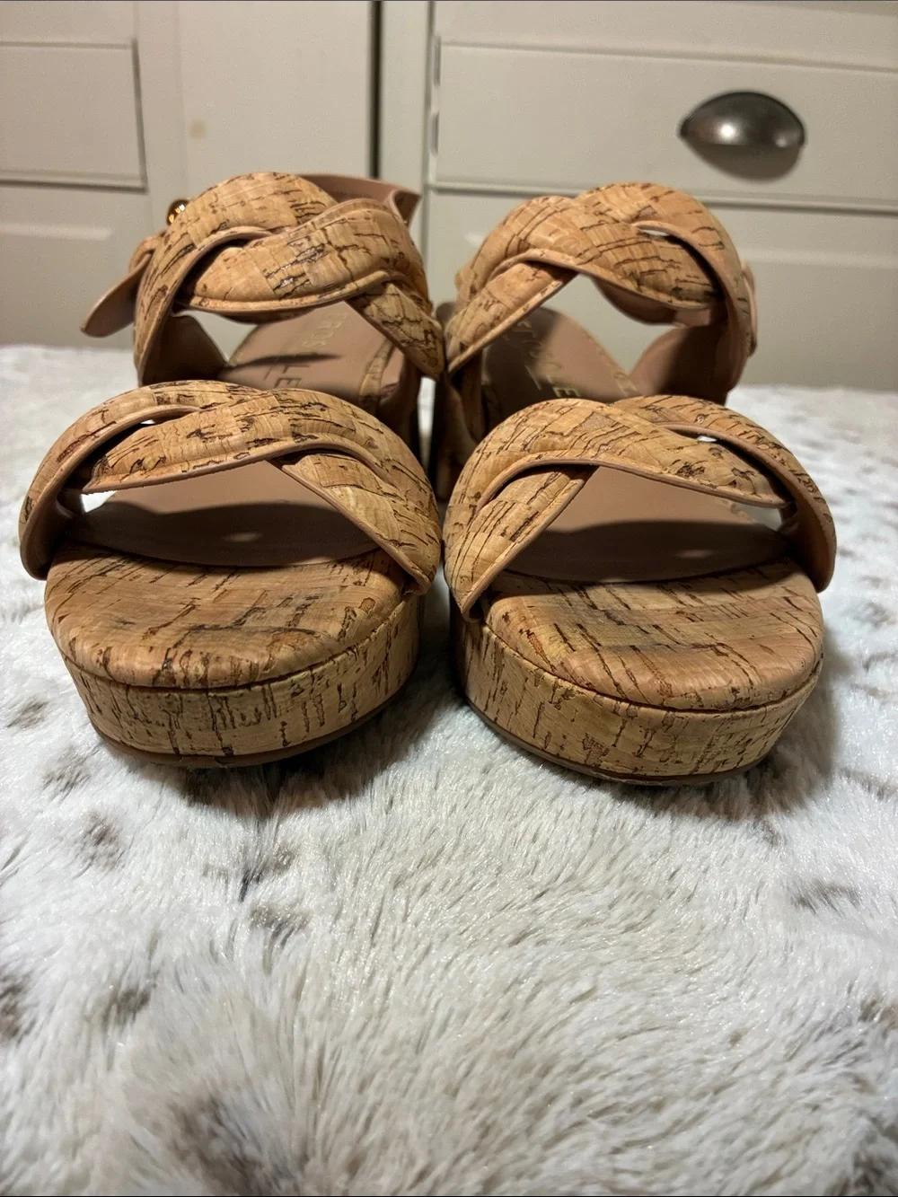 Aerosoles Camea Cork Platform Sandal Size 6.5 EUC